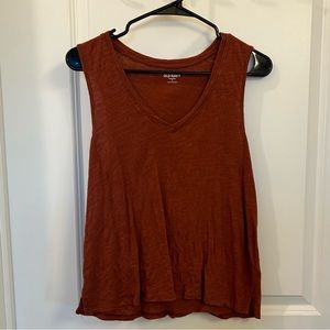 EveryWear V-Neck Sleeveless T-Shirt for Women - Color: Copper Moon - Size Small